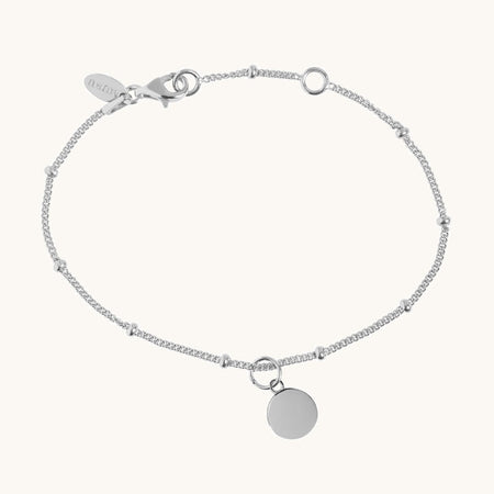 Mini Disc Bead Bracelet Silver